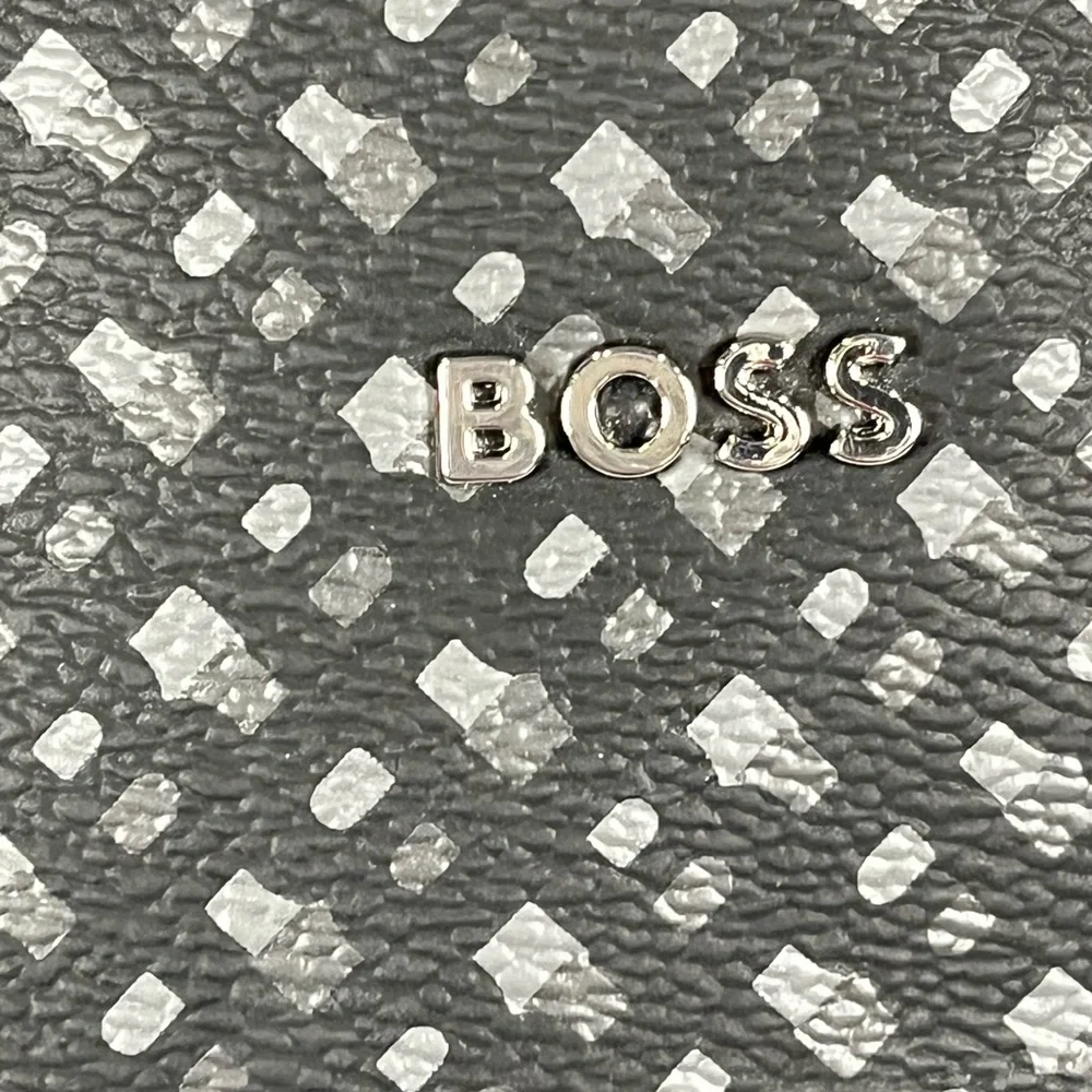 New! BOSS Gray Patterned briefcase